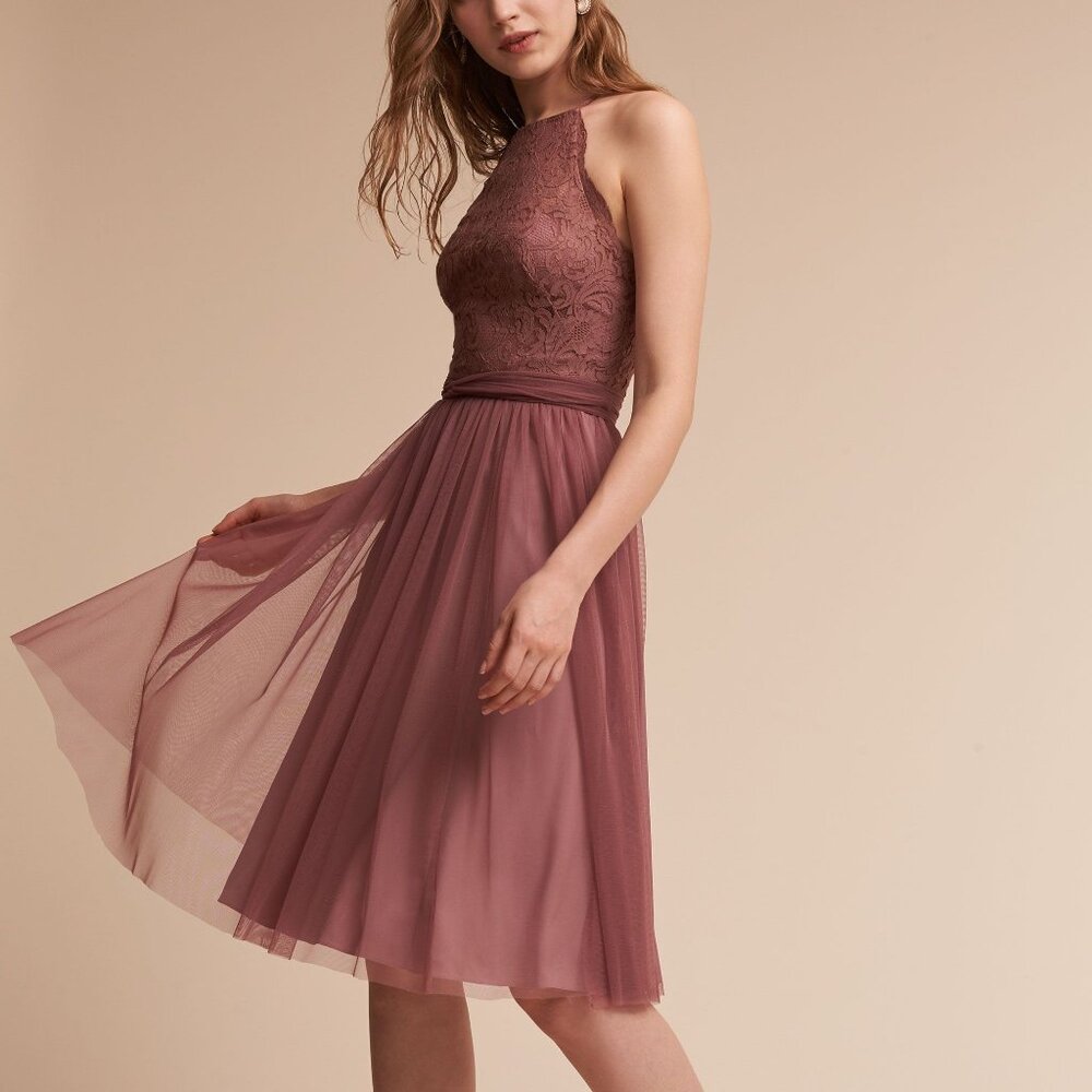 BHLDN Anthropologie York Dress in plum